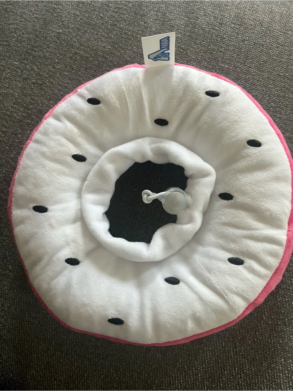 Pink & White Kids Bib Collar - Donut Style